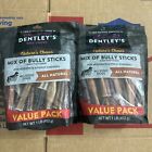LOT OF 2 1lb. Value Packs Of Dentley's Mix Of All Natural Bully sticks Dog Chews