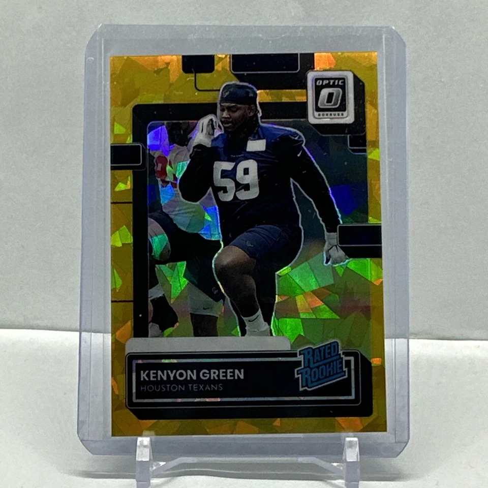 2022 Donruss Optic Kenyon Green Rated Rookie Preview Gold Ice 3/10 - Texans - Image 1 of 3