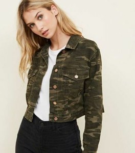 army print denim jacket