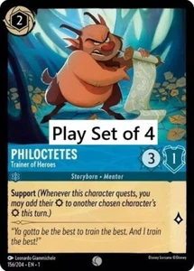 Philoctetes - Trainer of Heroes/204.💎Play set of 4💎Lorcana The First Chapter - Picture 1 of 2
