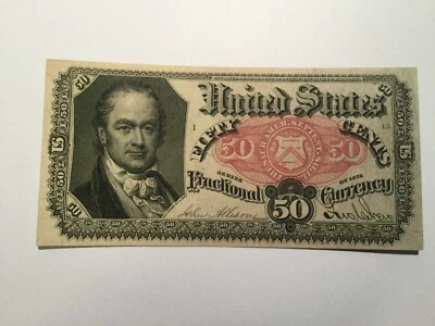 RARE  FR 1381 Fractional Currency with SHEET number 34 on back - Image 1 of 4