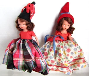 Painted HP 6.5" Nancy Ann Story Book, 2 A JANUARY MERRY MAID for New Year, 1 Box - Picture 1 of 6