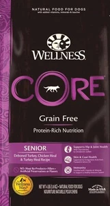 4lb Bag Wellness CORE Grain-Free Senior Deboned Turkey Recipe Dry Dog Food - Picture 1 of 3