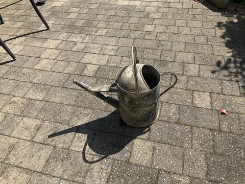 Vintage 2 Gallon  Galvanised Watering Can  hole in bottom display only Cover