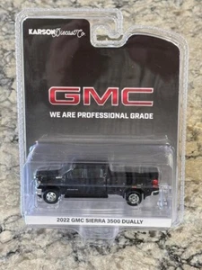Greenlight Karson Exclusive 2022 GMC Sierra 3500 Dually Onyx Black 1/64 51560-B - Picture 1 of 1