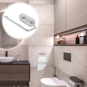 Nail-free Hook Tissue Holder Stainless Steel Bathroom Paper Towel Dispenser - Picture 1 of 12