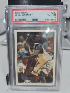 1995 Topps #237 Kevin Garnett Rookie Card RC Hall of Fame PSA 8 NM-MT - Picture 1 of 1