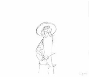 Merlin Magier Schwert im Stein Disney Animation Cel Zeichnung 2000er Disney 25 - Bild 1 von 1