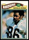 1977 Topps Gerald Irons Rookie Cleveland Browns #517