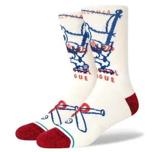 PHILADELPHIA PHILLIES STANCE Hey Batter Crew Socks Size L (Men's Shoe Size 9-13) - Picture 1 of 3
