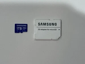 Carte mémoire microSD Samsung Pro Plus 1 To MicroSDXC classe 10 U3 Mo-MD1T0SA/AM - Photo 1 sur 7