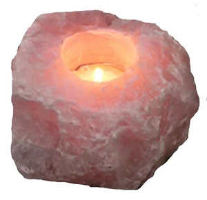 Candelabro de cristal de cuarzo rosa 'Piedra de amor candelabro + ENVÍO GRATUITO - Imagen 1 de 3