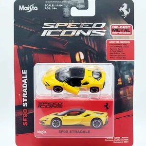 Maisto Ferrari SF90 Stradale - 1:64 scale, yellow (2024 Maisto Speed Icons) - Picture 1 of 3