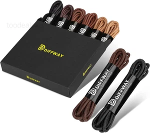 Dress Shoe Laces - 8 32'' (81 cm), Black, Dark Brown, Brown and Tan - Picture 1 of 6