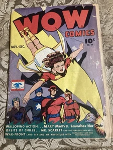 Wow Comics #39 (1945) - Golden Age Mary Marvel - Kriegsstereotypie (siehe Fotos) - Bild 1 von 10