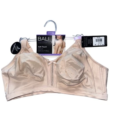 Bali Double Support SoftTouch Back Smoothing Wirefree Lightly Lined Bra 38D Nude - Image 1 of 4