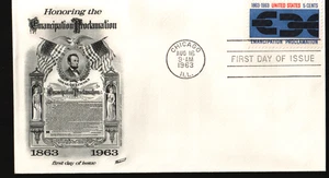 1963 5c Emancipation Proclamation First Day Cover  FD050 - Picture 1 of 2