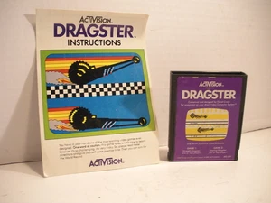 Vintage Atari 2600 Game Cartridge Dragster Activision w/ Instruction Manual 1980 - Picture 1 of 2