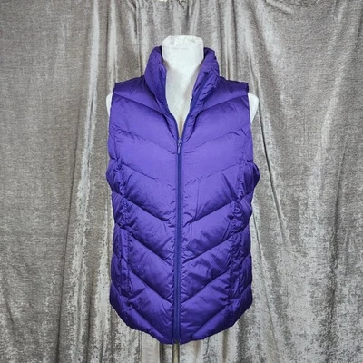 Chaleco acolchado ligero Lands' End púrpura para mujer talla M Foto 1 de 4