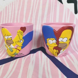 The Simpsons Marge Homer Pflanztopf Set Rosa Geschenk Sammlerstück Matt Groening 2002 - Bild 1 von 10