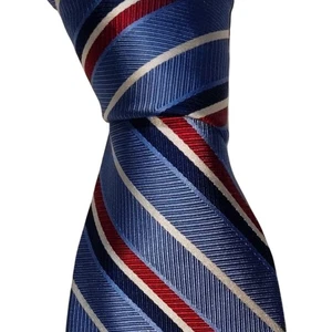Corbata de seda Jos A Bank Signature Collection para hombre roja blanca azul corbata de diseñador - Imagen 1 de 3