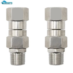 2Pcs 3/8" NPT Pressure Washer Adapter Stainless Steel Male Quick Connect Fitting - Picture 1 of 8