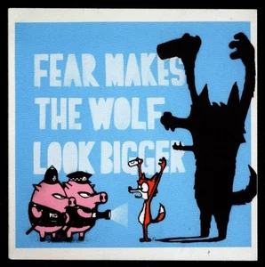 Pegatina Mau Mau - Fear Makes the Wolf Look Bigger arte callejero graffiti - Imagen 1 de 2