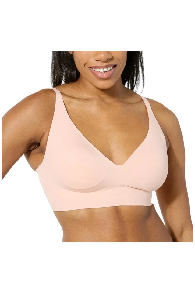 Rhonda Shear Women's Gel Bra without Back Closure Rose Pink Beige Foto 1 de 1