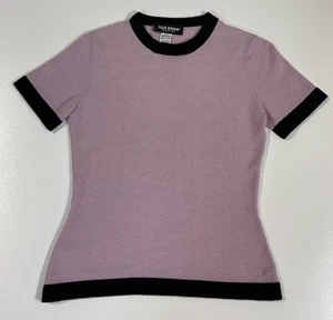 Aida Barni Kaschmir Kurzarm Strick Top Gr. S Rosa Made In Italy Preppy Y2K - Bild 1 von 8