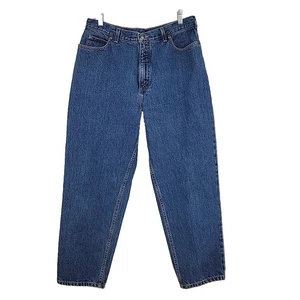 Pantalones de mezclilla Lands End para mujer talla 14 cónicos relajados medidas 32x28 100 % algodón - Imagen 1 de 7
