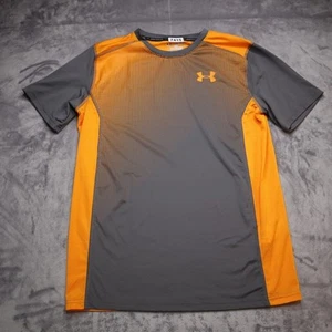 Under Armour Loose Fit Youth XL Orange Gray Lightweight Athletic Casual Heatgear - Picture 1 of 12