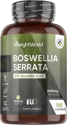 Boswellia Serrata Extract | 85% Boswellic Acid | 180 Capsules | 6 Months Supply - Image 1 of 4