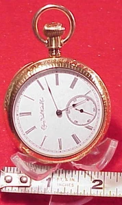 RELOJ BOLSILLO VINTAGE 50MM 16's ELGIN ORO RELLENO CAJA CAZA 1888 FUNCIONANDO - Imagen 1 de 20