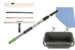 Axis Line 1,25m Teleskop Fensterputzer Set mit 25/30cm Kombi Fensterwischer & - Bild 1 von 10