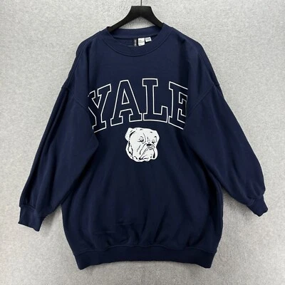 Vestido moletom Yale feminino tamanho médio dividido H&M pulôver tamanho grande - Imagem 1 de 4