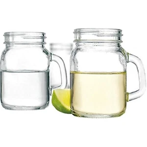 GLASS SHOT GLASS SET OF 6 - 5oz Mason Jar Shape - Clear - NEW - Gift Boxed - Picture 1 of 9