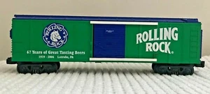 RARE RAIL KING 30-74463 ROLLING ROCK BOX CAR, NEW IN BOX - Picture 1 of 9