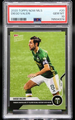 2020 Topps Now MLS DIEGO VALERI #20 SSP /46 PSA 10 Gem Mint RCTID 🪵 🪓 ⚽️ - Image 1 of 2