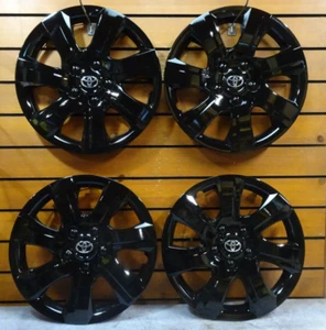 NEW SET Hubcaps FIT Toyota Camry 2010-2011 Premium Replica 16-inch BLACK 61155 - Picture 1 of 3