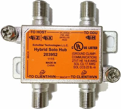 ORIGINAL BELL DISH HYBRID SOLO HUB Echostar SWITCH SPLITTER  203951 - Image 1 of 3