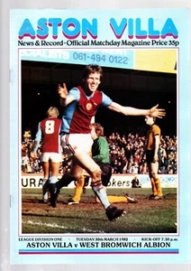 Aston Villa v West Bromwich Albion 1981-1982 Division 1 Programm 30.3.1982 - Bild 1 von 1