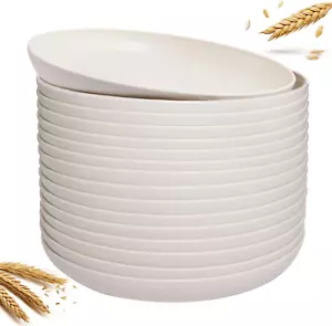 Supernal 16 Piece Wheat Straw Dinner Plates Set, Microwave & Dishwasher Safe - Picture 1 of 12