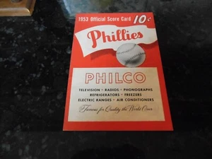 1953 Philadelphia Phillies vs St. Louis Cardinals Scorecard (Scored) - Picture 1 of 2