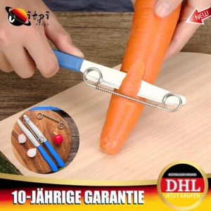 3 IN 1 Multifunktion Schäl Frucht Messer Schneide Obstmesser Obstschälmesser DHL - Bild 1 von 11