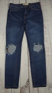 FREE PEOPLE SKINNY JEANS RIPPED JUNIORS SIZE 25R STRETCH HOLES - Picture 1 of 14