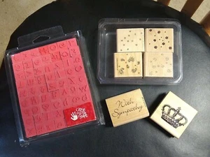 Stamp Lot - Close To My Heart Alphabet Stampin' Up Fresh Fillers Sympathy Crown - Picture 1 of 8
