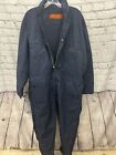 Red Kap Speedsuit Navy Long Sleeve  Zip-Front Work Coverall Action Back