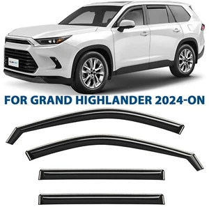 Rain Guards Vent Visors Shade for 2024-2025 Toyota Grand Highlander - Picture 1 of 7