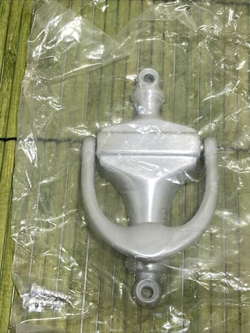 Vintage Baldwin Hardware Brushed Satin Aluminum Door Knocker USA NOS 4x2" Cover