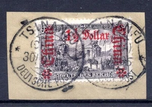 China 1905 Germania 3 Marks Mi 36 B 25:16, VF + used, on clipping, exp. - Picture 1 of 1